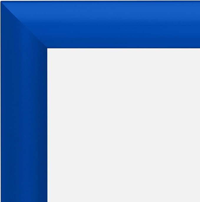 SnapeZo Photo Frame 8x10 Inches, Blue 1 Inch Aluminum Profile, Front-Loading Snap Frame, Wall Mounting, Sleek Series