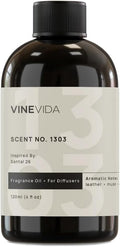 VINEVIDA [4 Fl Oz] Scent NO. 1303 Fragrance Oil for Cold Air Diffusers, Aromatic Notes of Leather Musk Sandalwood, Essential Oils for Diffuser Oil Refill & Air Freshener Room Spray