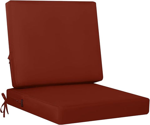 idee-home Outdoor Cushions for Patio Furniture, Outdoor Seat Cushion, Waterproof Couch Hampton Bay Deep Seat Replacement Chair Cushions for Garden Lawn Backyard Deck, 24 x 24