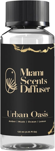 Urban Oasis Scent Inspired by The Ritz Carlton Hotel 4 FlOz - 120 ml Essential Oils Aroma for Home Office Diffuser Luxury Fragance Refill Aromatherapy Natural Fresh Blend of Amber Musk Ocean and Lemon