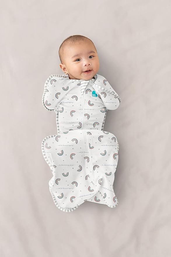 Love to Dream Swaddle UP, Baby Sleep Sack, Self-Soothing Swaddles for Newborns, Get Longer Sleep, Snug Fit Helps Calm Startle Reflex, New Born Essentials for Baby, 1.0 TOG, 8-13lb, Rainbow Dream