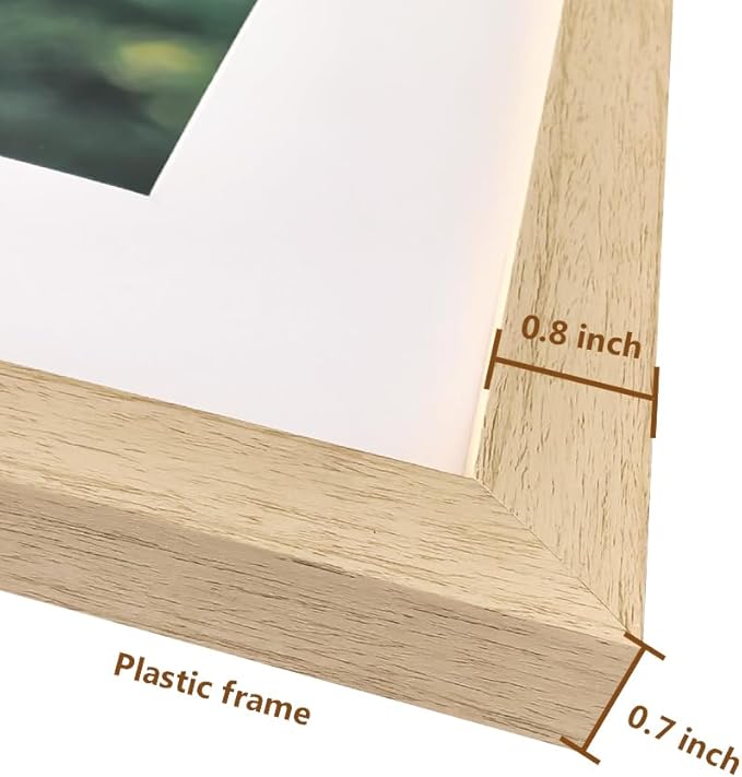 THREELOVE 16x16 Frame Wood Color, Display Picture 12x12 with mat or 16x16 Without mat, Photo Poster Picture Frame Wall Mounting Home Decor, 1-PCS
