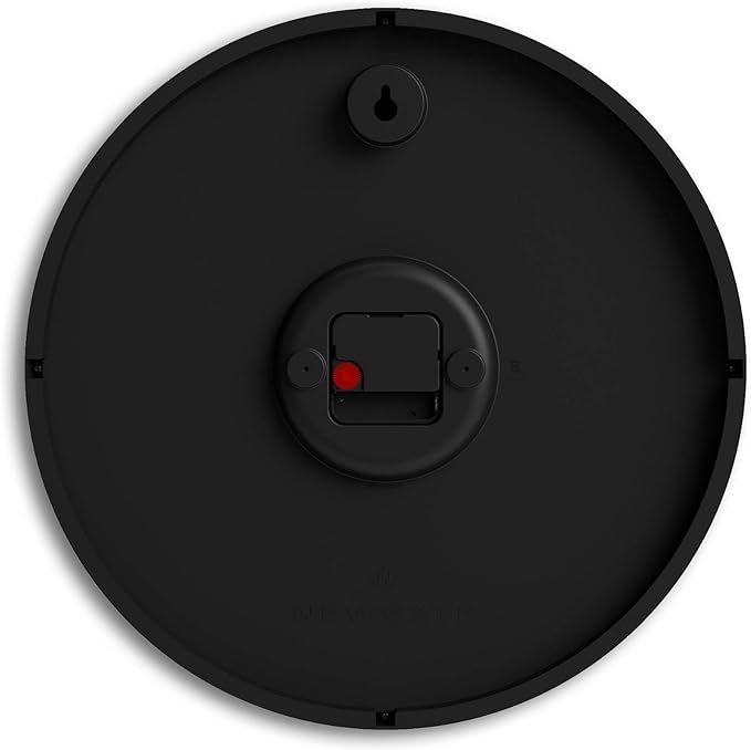 NEWGATE® Number Three Echo Wall Clock | Modern Round Clock | 14.5 inch | Red | Easy to Read Numbers | Ideal for Kitchen, Living Room or Office