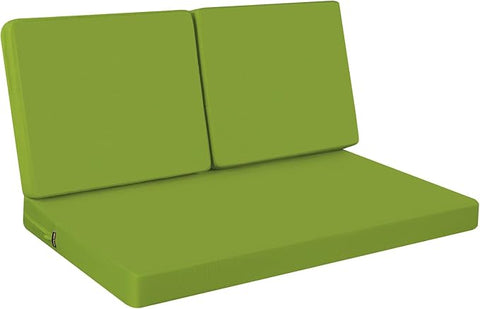 idee-home Outdoor Loveseat Cushions, Waterproof Patio Loveseat Cushion, Outside Couch Hampton Bay Deep Seat Cushion Replacement Set, Patio Love Seat Sofa Cushions for Furniture, 46" x 26" Green