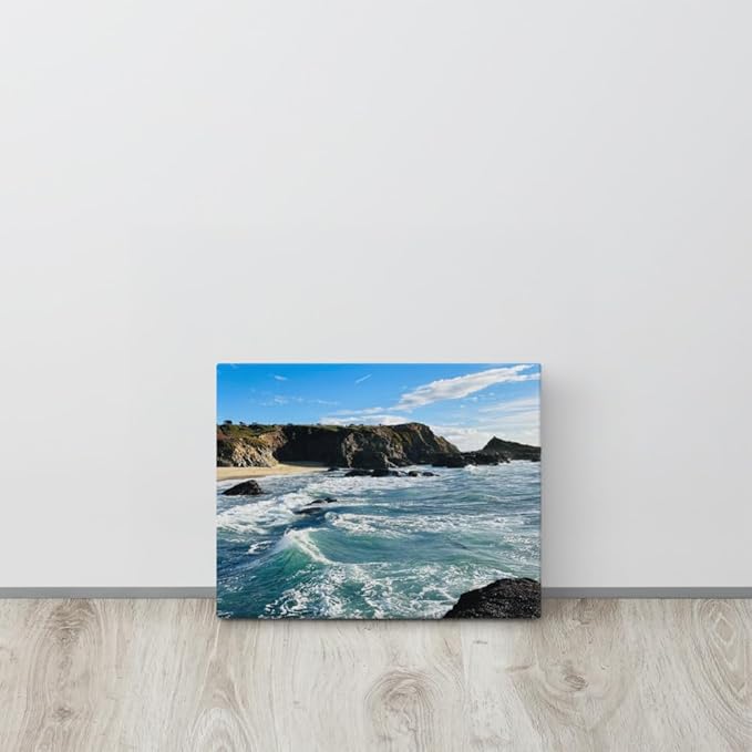 Bodega Bay Canvas Wall Art – Coastal Ocean Photography Print – California Nature Landscape Decor – Seascape Picture for Living Room or Bedroom (11x14 inches) Wrapped Canvas