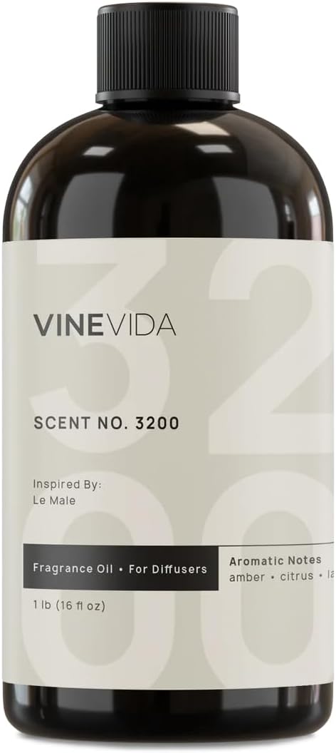 VINEVIDA [16 Fl Oz] Scent NO. 3200 Fragrance Oil for Cold Air Diffusers, Aromatic Notes of Lavender, Bergamot, Mint & Cinnamon Essential Oils for Diffuser Oil Refill & Air Freshener Spray