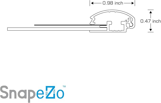 SnapeZo 2-Pack 24x36 Inches Black Poster Frames, Front-Loading Snap Frame, 1" Aluminum Profile, Wall Mounted