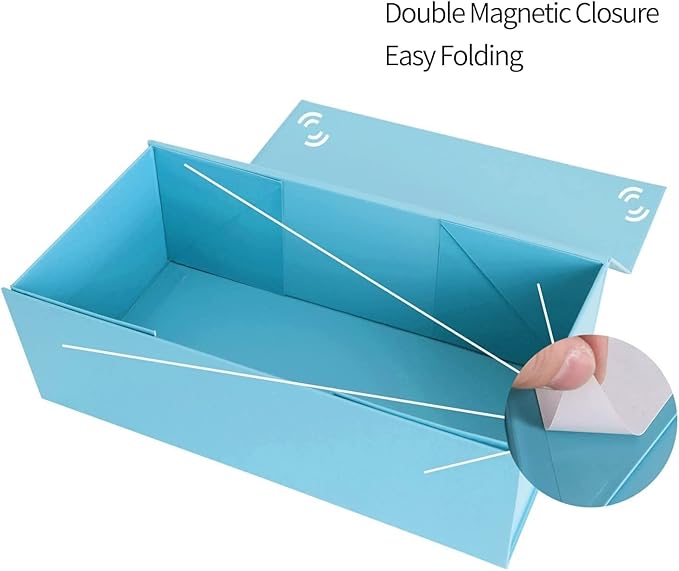Gift Boxe 10" x 6" x 3" with Magnetic Closure Lid Gift Boxes for Presents,Bridesmaid Gifts Box,Cute Box,Birthday Gift box,Luxury for Gift Packaging, Magnetic Gift Box for Wrapping Gifts (Blue/5PCS)