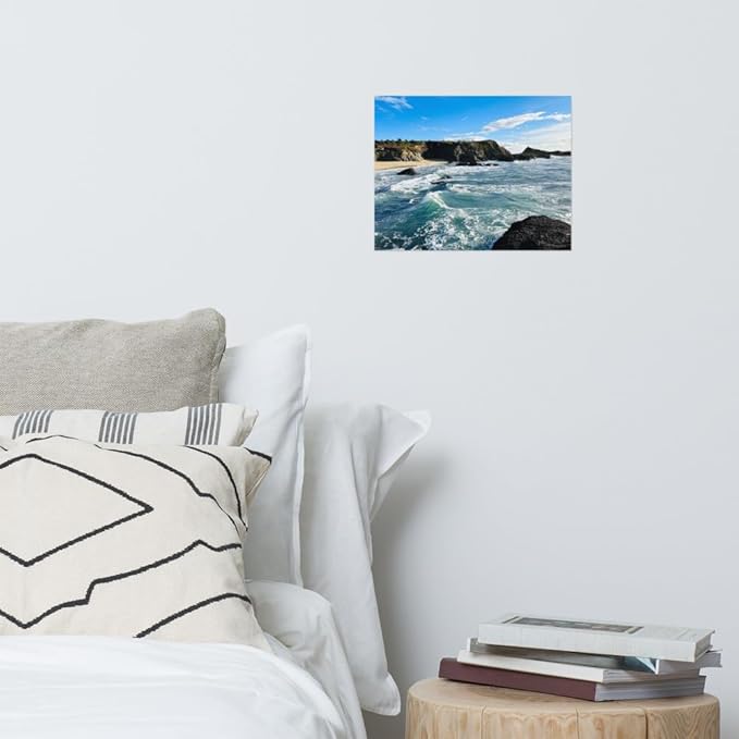 Bodega Bay Coastal Poster – Ocean Photography Wall Art Print – California Nature Landscape – Horizontal Seascape Decor – Picture for Living Room or Bedroom (11x14 inches) - Unframed Poster