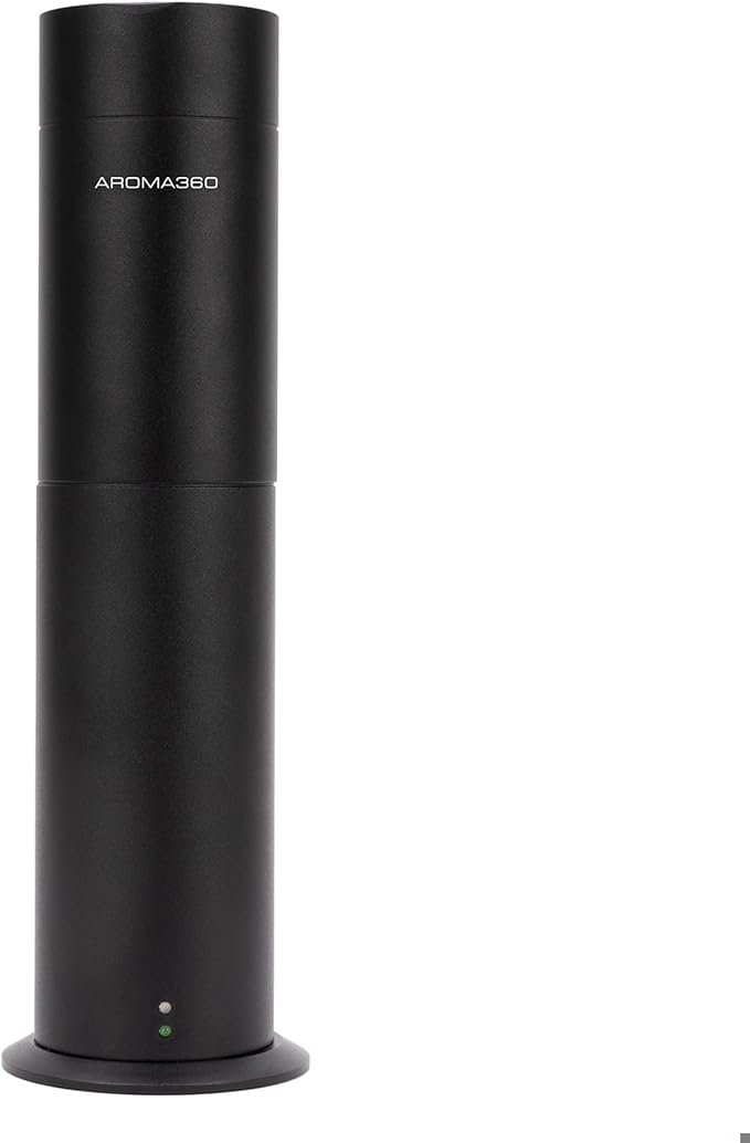 Aroma360-Mini Pro Scent Diffuser-Aroma Diffuser for Essential Oils-Cold-Air Diffusion-600sq.ft. Coverage-Waterless Air Diffuser for Home & Office-Midnight Black Works Exclusively with Pro Pod Bottles