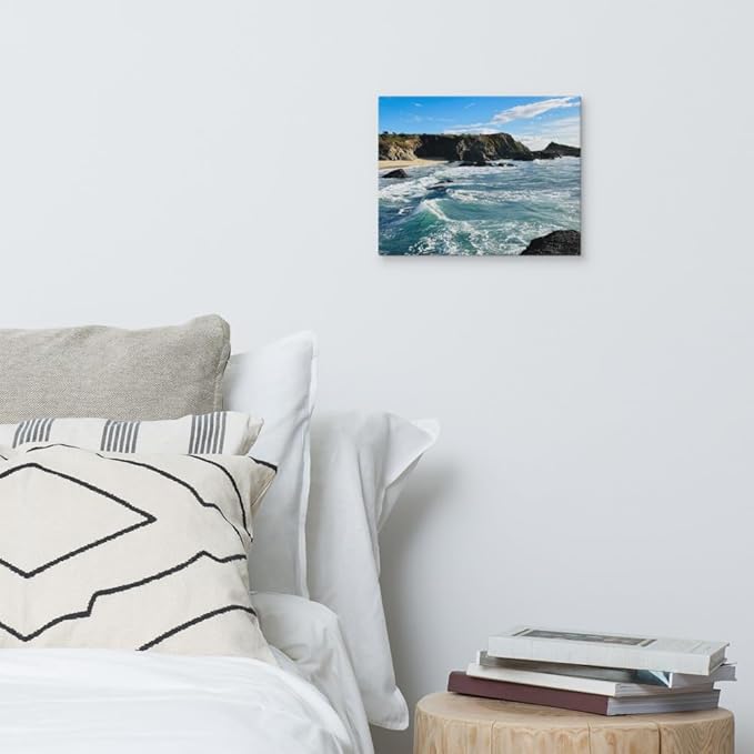 Bodega Bay Canvas Wall Art – Coastal Ocean Photography Print – California Nature Landscape Decor – Seascape Picture for Living Room or Bedroom (11x14 inches) Wrapped Canvas