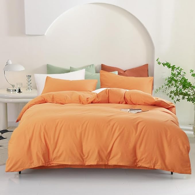 Pureant Peach Comforter Sets California King Women Grapefruit Color Bedding Comforters Cal King Luxurious Orange Pink Aesthetic Quilts Solid Coral Pink Modern Candy Bed Pure Peachy Pink Bed Blankets