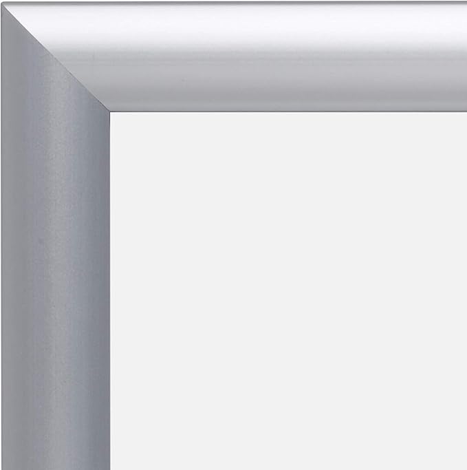 SnapeZo Certificate Frame 8.5x11 Inches, Silver 1 Inch Aluminum Profile, Front-Loading Snap Frame, Wall Mounting, Sleek Series