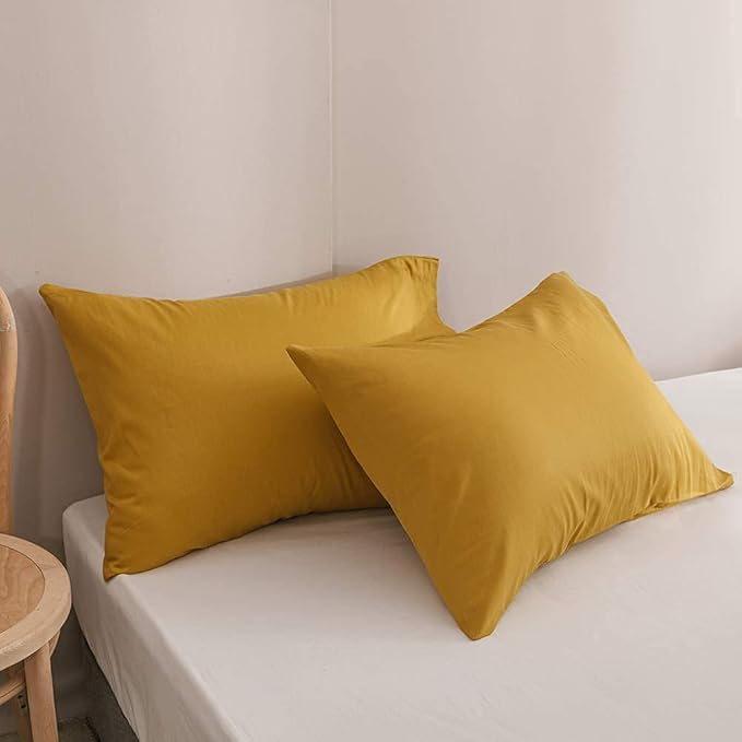 Wellboo Yellow Full Comforter Sets Solid Mustard Yellow Bedding Comforters Women Men Plain Dark Yellow Quilts Modern Minimalist Gold Yellow Blankets Soft Vintage Ginger Yellow Bedroom Decor Aesthetic