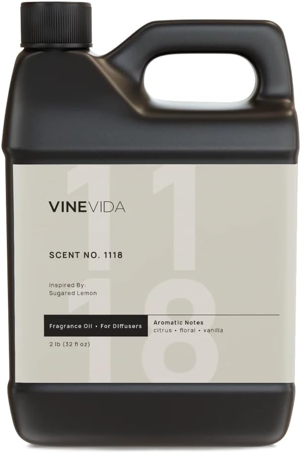 VINEVIDA [32 Fl Oz] Scent NO. 1118 Fragrance Oil for Cold Air Diffusers, Aromatic Notes of Citrus, Green, Floral, Sugar & Vanilla Essential Oils for Diffuser Oil Refill & Air Freshener Room Spray