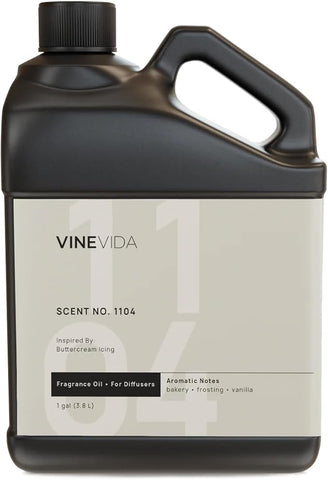VINEVIDA [Gallon (128 Fl Oz)] Scent NO. 1104 Fragrance Oil for Cold Air Diffusers, Aromatic Notes of Buttercream & Fresh Bakery Essential Oils for Diffuser Oil Refill & Air Freshener Room Spray