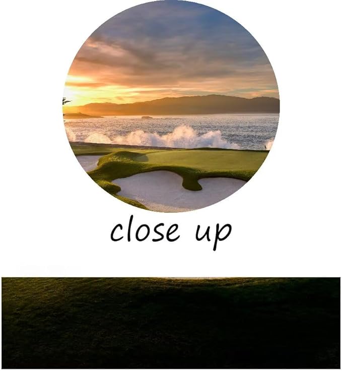 Pebble Beach Canvas Wall Art Picture Pebble Beach Golf Course Wall Decor for Living Room Bedroom Bathroom Home Decorations Golf Course Poster Picture Framed Artwork Ready to Hang(28''H x 44''W)
