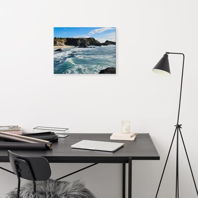 Bodega Bay Canvas Wall Art – Coastal Ocean Photography Print – California Nature Landscape Decor – Vertical Seascape Picture for Living Room or Bedroom (18x24 inches) Wrapped Canvas