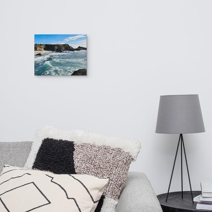 Bodega Bay Canvas Wall Art – Coastal Ocean Photography Print – California Nature Landscape Decor – Seascape Picture for Living Room or Bedroom (11x14 inches) Wrapped Canvas