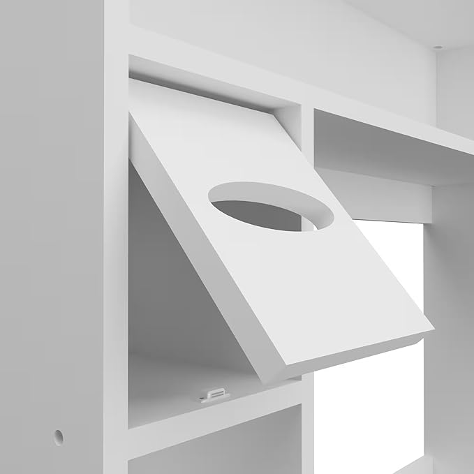 Over-The-Toilet Storage Cabinet with 2 Doors，Home Space-Saving Toilet Rack, Farmhouse Style for Bathroom, Restroom, Laundry