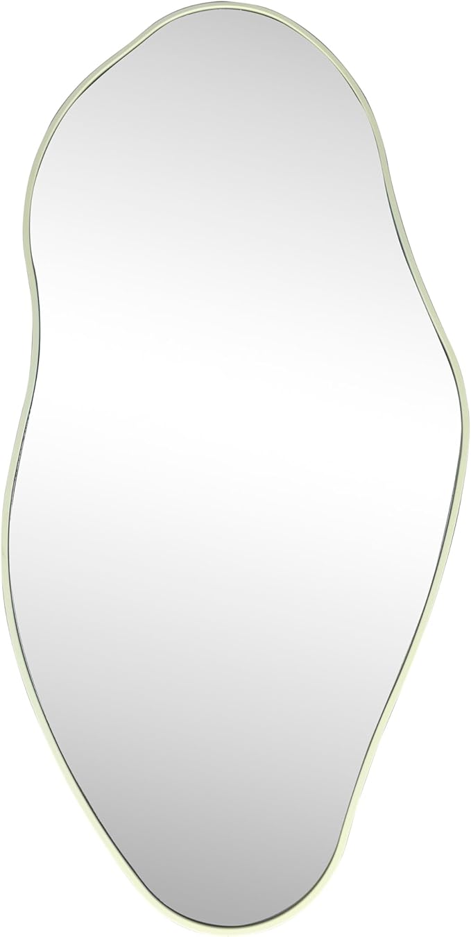 JONATHAN Y MIR200C Everly 20 in. W x 42 in. H Large Irregular Framed Decorative Wall Mirror, for Bathroom, Living Room, Bedroom, Sage Gren