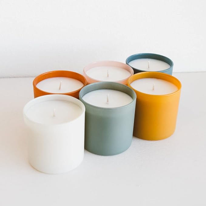 Calyan Wax Co. Scented Candle Gift Set, The Dignity Series Set of 6 Aromatherapy Soy Candles, Non Toxic & Vegan Soy Wax, Glass Jar Candles, 35 Hour Burn Time, 7oz Each
