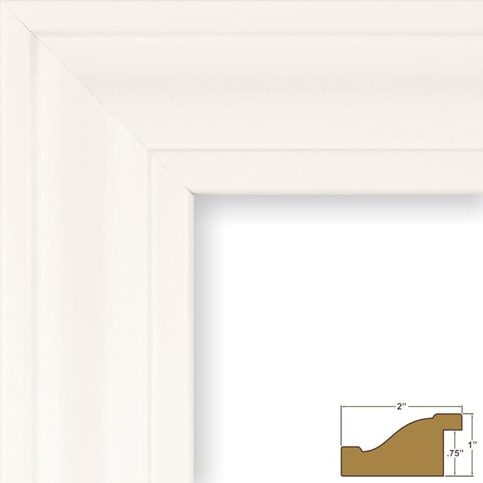 Craig Frames 21834812 17 x 22 Inch Picture Frame, Contemporary Upscale White, Set of 4