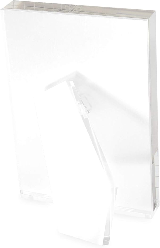 TIZO Design Vertical 8x10 Lucite Picture Frame, Durable 1 Inch Thick Clear Lucite & Magnetic Closures, Elegant & Practical Boutique Quality Photo Frame (Multiple Colors Available)