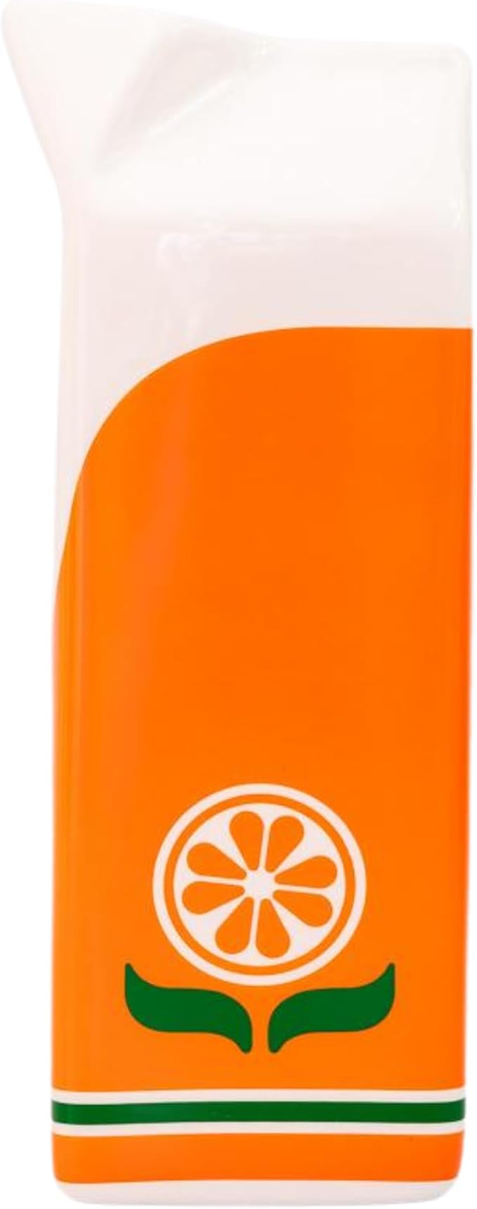 ban.do Vintage Inspired Orange Juice Vase, The Original Rise and Shine Decorative Ceramic Vase, OJ Carton, Retro/Unique/Eclectic/Novelty Accent for Home/Kitchen/Office, Orange Juice