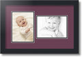 ArtToFrames Collage Photo Frame Double Mat with 2 - 5x7 Openings and Satin Black Frame