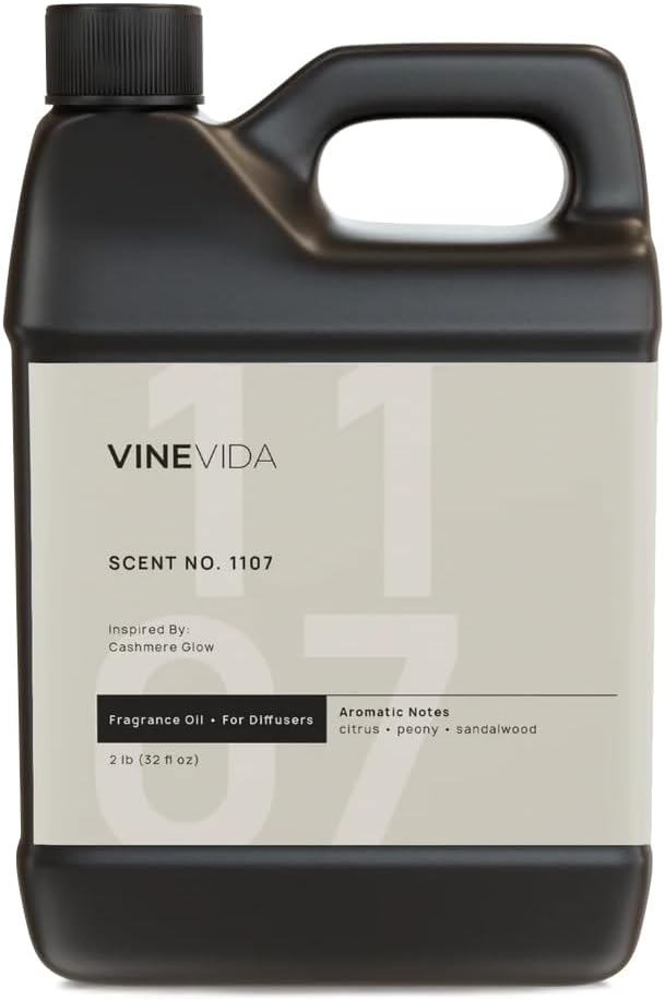 VINEVIDA [32 Fl Oz] Scent NO. 1107 Fragrance Oil for Cold Air Diffusers, Aromatic Notes of Citrus Peony Sandalwood, Essential Oils for Diffuser Oil Refill & Air Freshener Room Spray