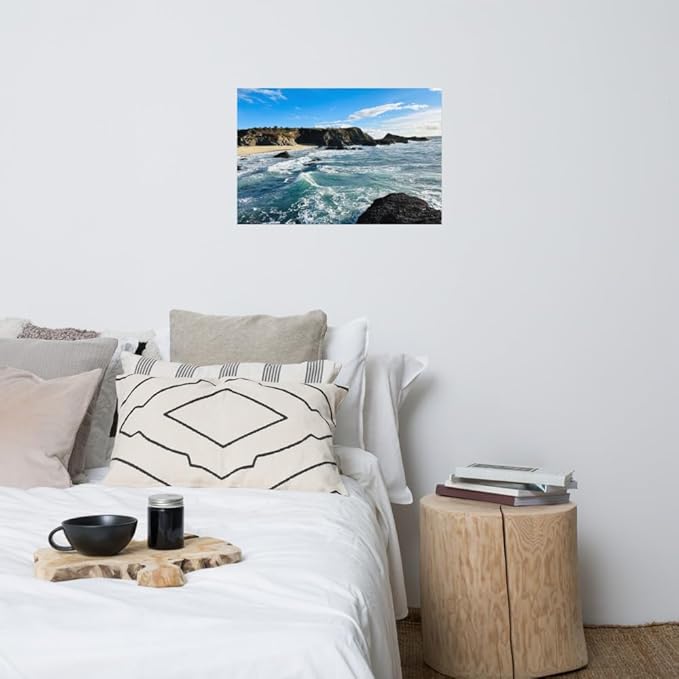Bodega Bay Coastal Poster – Ocean Photography Wall Art Print – California Nature Landscape – Horizontal Seascape Decor – Picture for Living Room or Bedroom (20x30 inches) - Unframed Poster