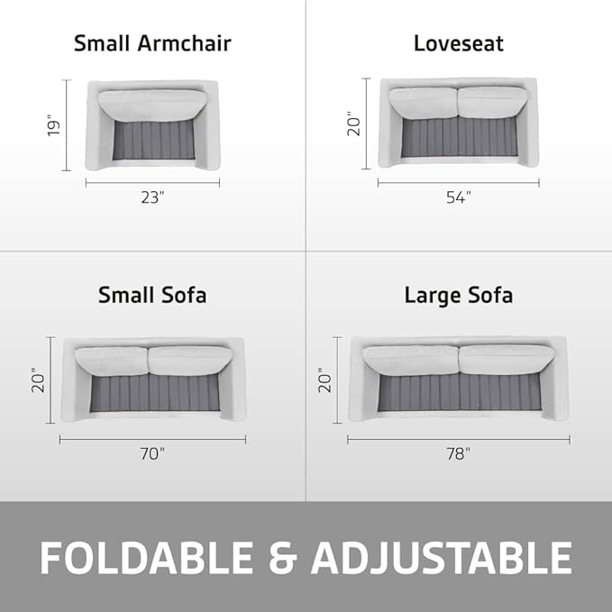 Sofa Shield Couch Support for Sagging Cushions, 20 x 78 Strong Board Inserts for Supporting Oversized Sofas, Foldable and Adjustable Replacement Stuffing Under Couches, Heavy Duty Seat Supporter