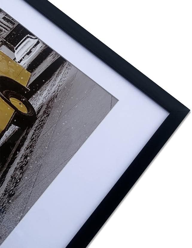 Art Emotion Black 18x24 Picture Frame Display 16x20 Pictures with Mat or 18x24 without Mat, Horizontal and Vertical for Wall- 4 packs.