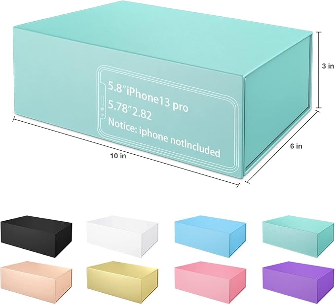 Gift Boxes 10"x6"x3" with Magnetic Closure Lid Gift Boxes for Presents,Bridesmaid Gifts Box,Cute Box,Luxury for Gift Packaging, Magnetic Gift Box for Wrapping Gifts (Light Blue/5PCS)