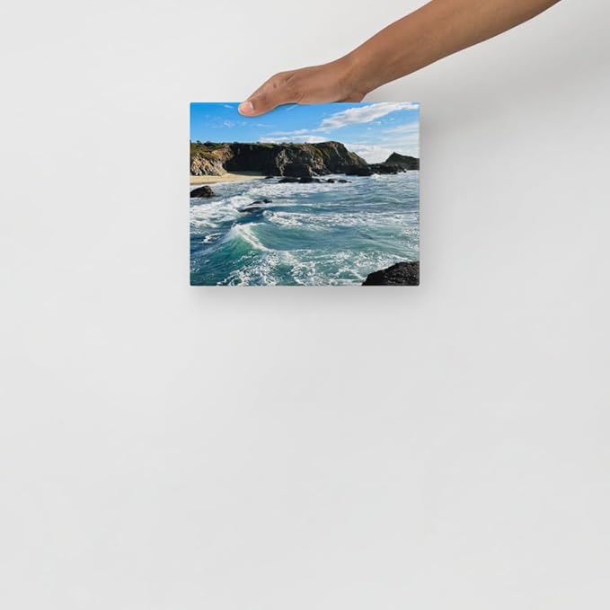 Bodega Bay Canvas Wall Art – Coastal Ocean Photography Print – California Nature Landscape Decor – Seascape Picture for Living Room or Bedroom (8x10 inches) Wrapped Canvas