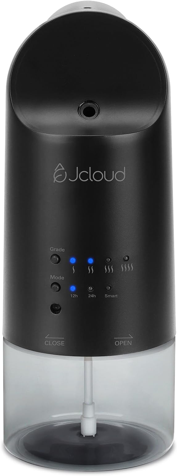 JCLOUD 2025 Plug in Diffuser for Essential Oils, Waterless Scent Diffuser Cover Up to 500 Sq. Ft. for Home, Office, Spa – Portable Smart Wall Diffuser 160ML, Black