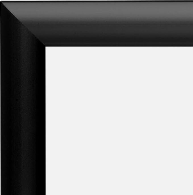 SnapeZo Black Certificate Frame 8.5x11, Front-Loading Aluminum, 1 Inch Profile, Front-Loading Snap Frame, Wall Mounting