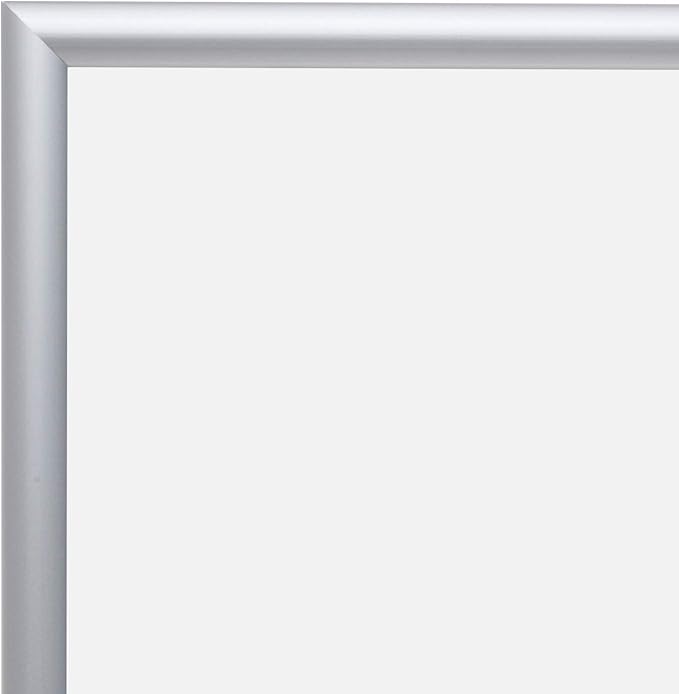 SnapeZo Poster Frame 24x36 Inches, Silver 1 Inch Aluminum Profile, Front-Loading Snap Frame, Wall Mounting, Sleek Series