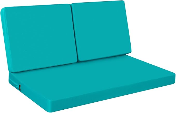 idee-home Outdoor Loveseat Cushions for Patio Furniture, 46" x 26", Patio Love Seat Sofa Cushions for Porch Garden Chair