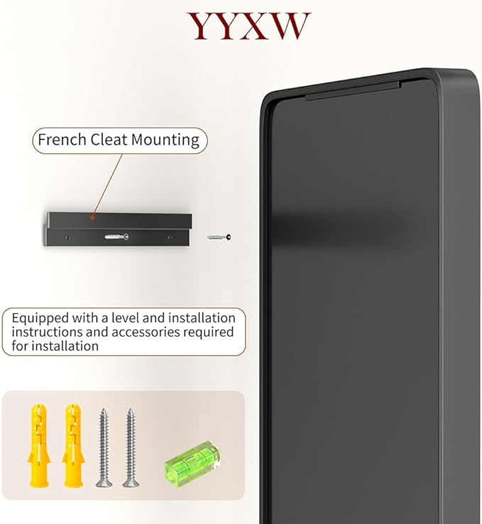 Black Bathroom Mirror 24 x 28 in Vanity Mirror,Metal Frame Wall Mirror,Farmhouse Rectangle Mirror, Bathroom Mirrors for Over Sink,Horizontal or Vertical Hanging