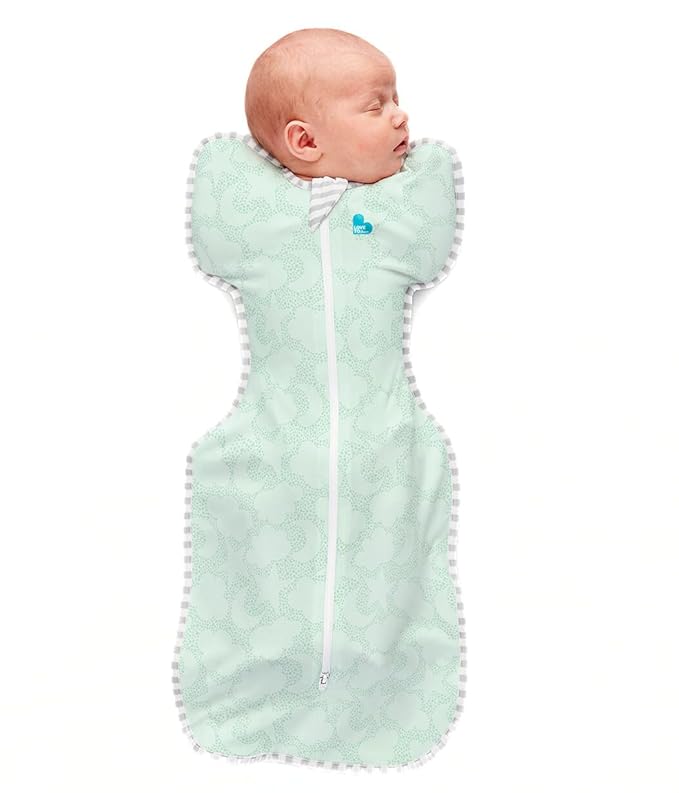Love to Dream Organic Swaddle, Baby Sleep Sack, Swaddle Up Self-Soothing Swaddles for Newborns, Get Longer Sleep, Snug Fit Helps Calm Startle Reflex, 1.0 TOG Sleep Sack, 13-18.5lbs, Mint