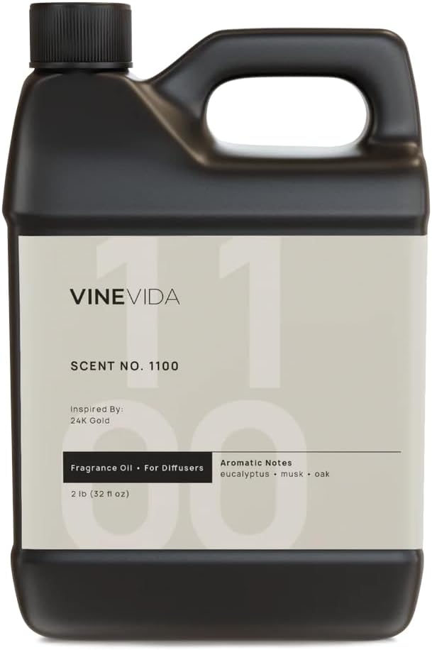 VINEVIDA [32 Fl Oz] Scent NO. 1100 Fragrance Oil for Cold Air Diffusers, Aromatic Notes of Eucalyptus, Lavender & Musk Essential Oils for Diffuser Oil Refill & Air Freshener Room Spray