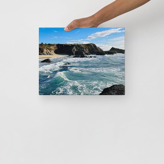 Bodega Bay Canvas Wall Art – Coastal Ocean Photography Print – California Nature Landscape Decor – Seascape Picture for Living Room or Bedroom (11x14 inches) Wrapped Canvas