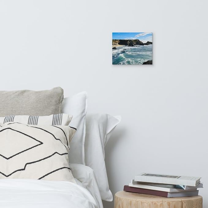 Bodega Bay Canvas Wall Art – Coastal Ocean Photography Print – California Nature Landscape Decor – Seascape Picture for Living Room or Bedroom (8x10 inches) Wrapped Canvas