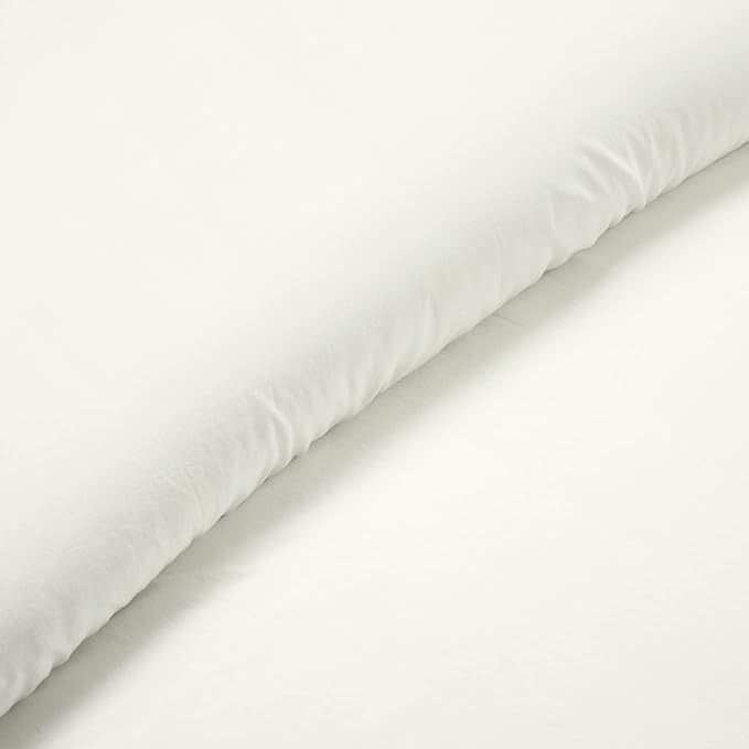 Lush Decor Ella Ruffle Lace 100% Cotton Duvet Cover, 3 Piece Set, Full/Queen, White - Cute Comforter - Queen Bedding Set - White Bedding Full Size - Coquette Decor - Neutral Lace Trim - Ruffle Trim