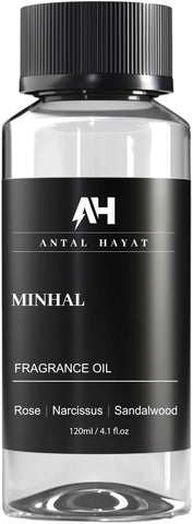 Minhal Diffuser Oil 120ml – Hotel Collection Scent – Inspired by Iris de Nuit Perfume – Rose, Narcissus, Patchouli – Luxury Essential Oil for Home – Fragrance Oil for Waterless Diffusers