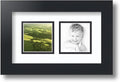 ArtToFrames Double-Multimat-778-61/89-FRBW26079 Collage Photo Frame Double Mat with 2-11x14 Openings and Satin Black Frame, Super White, 2-11x14