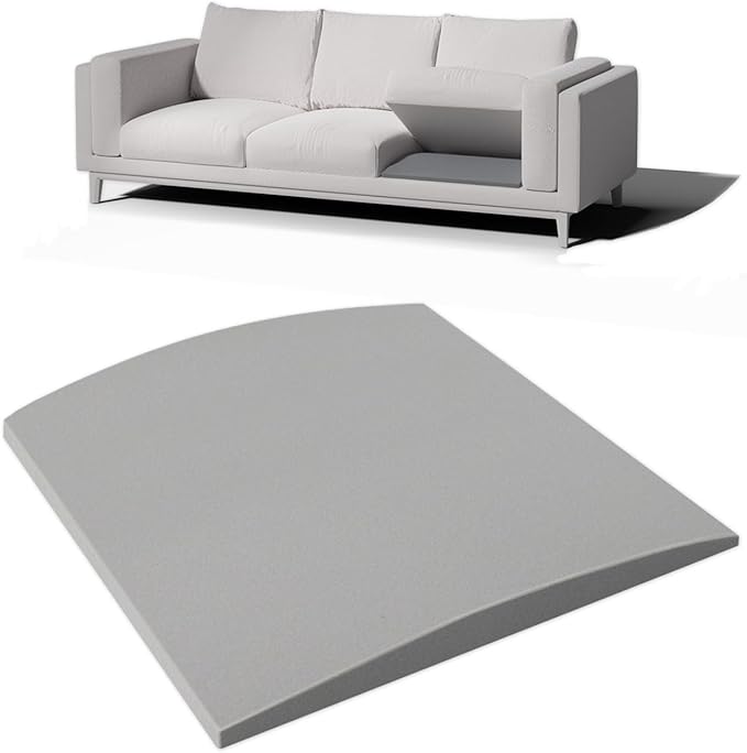 Couch Cushion Support for Sagging Seat - 20" x 20" High-Density Curved Foam Sofa Cushion Support Board, Couch Supporter for Under The Cushions, Grey Set of 1