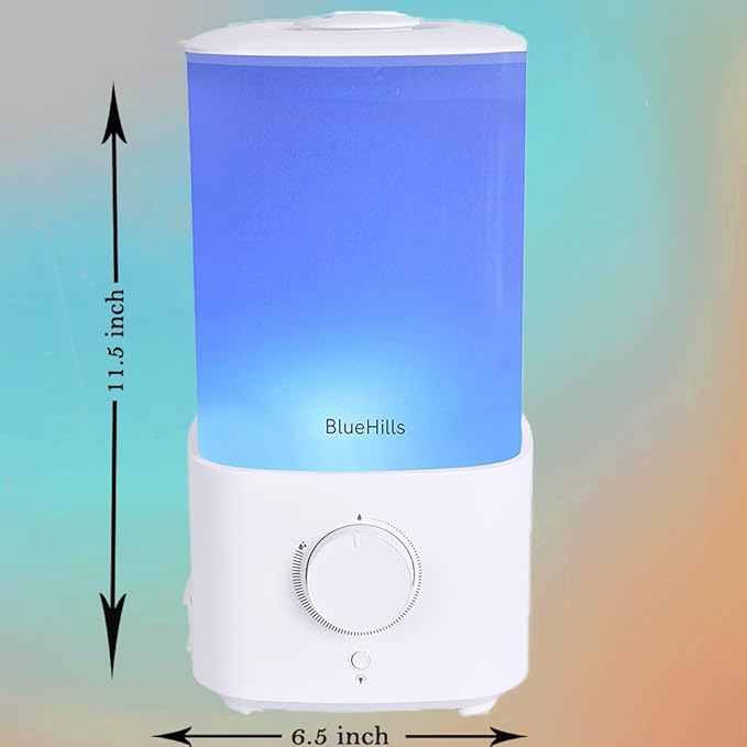 BlueHills Premium 2300 ML XL Large Essential Oil Diffuser Humidifier Combo for Large Room Home Huge Coverage Area 2 Liter Extra Big Capacity Huge Diffuser with Décor LED Lights Square White - L001